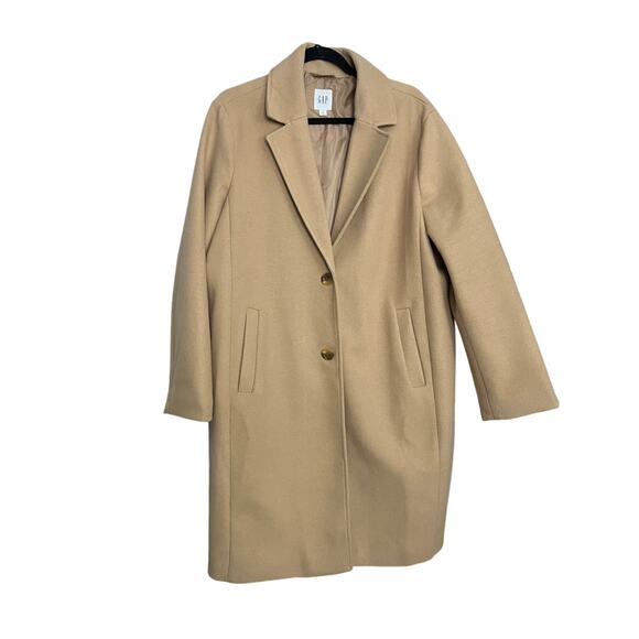 GAP WOMEN'S TOP COAT CAMEL SIZE XL PRE-OWNED EUC - Picture 1 of 6